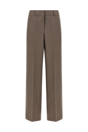 Linen trousers Brown