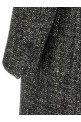 Bouclé wool coat Black-grey