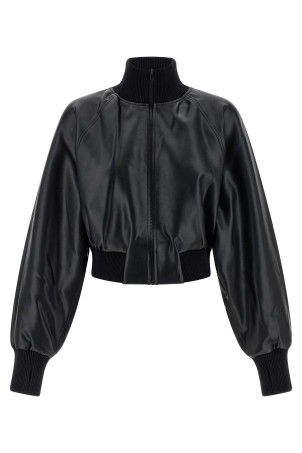 High neck bomber jacket Black