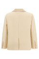 Silk lapel blazer Beige