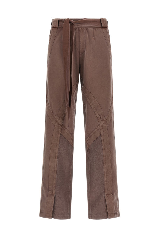 Front split pants Brown