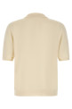 Cotton knit polo shirt Beige