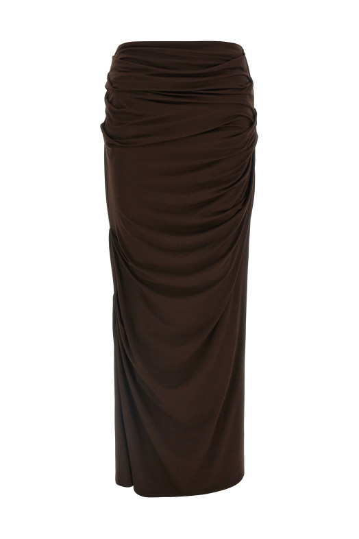 'Drape' skirt Brown