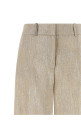 Lamé thread trousers Beige