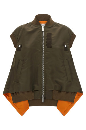 Asymmetrical hem vest Green