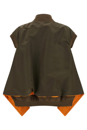 Asymmetrical hem vest Green