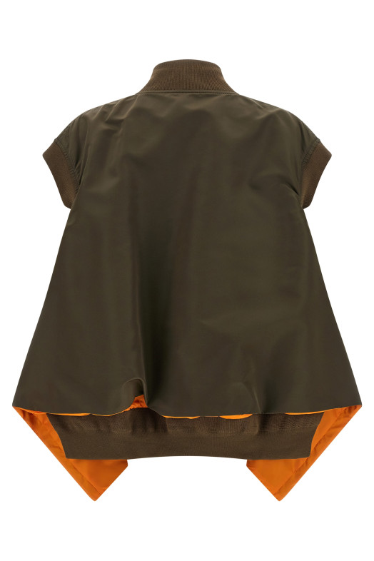 Asymmetrical hem vest Green