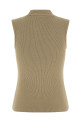 'Asymmetrical Fitted' top Beige