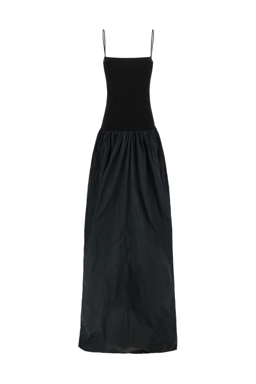 Taffeta skirt dress Black