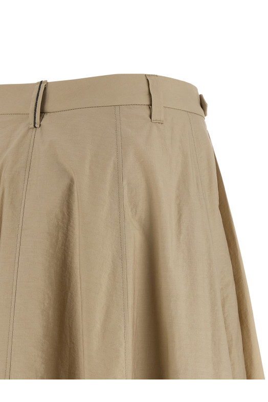Cotton skirt Beige