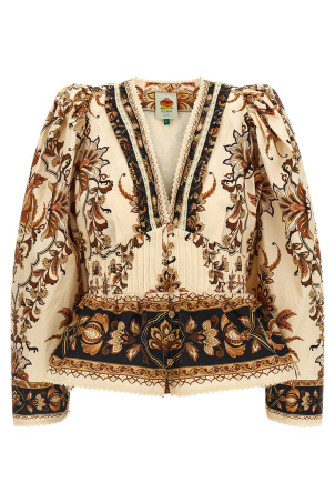 'Majestic Garden Sand' blouse Beige