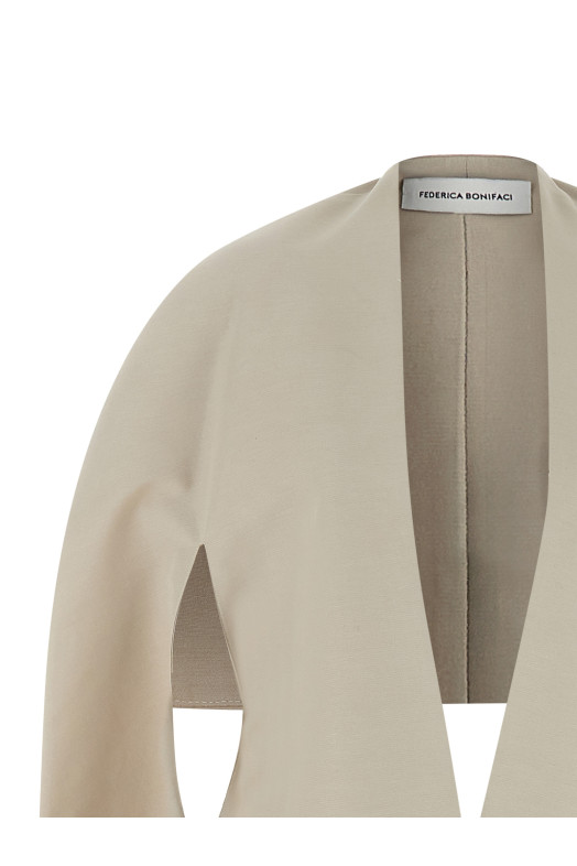 Asymmetrical cape Gray