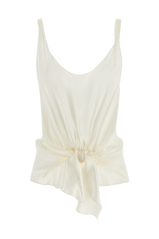 'Front Knot' top White