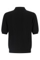 Cotton knit polo shirt Black