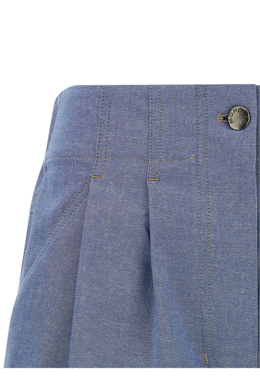 Chambray cotton shorts BLUE