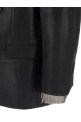 Foiled wool blazer Black