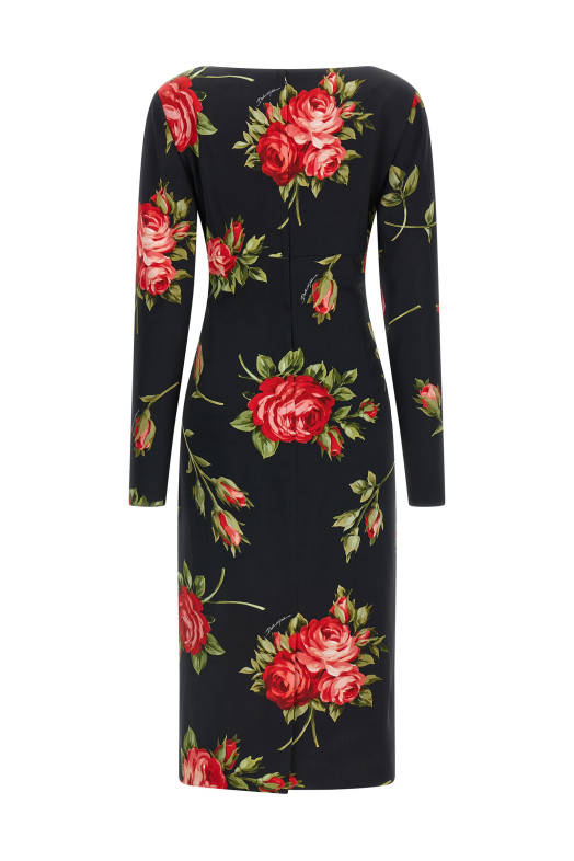 'Bouquet Rose' dress Black