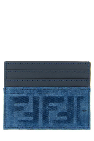 FF denim card holder Blue