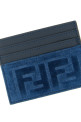 FF denim card holder Blue
