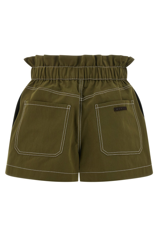 Gabardine shorts Green
