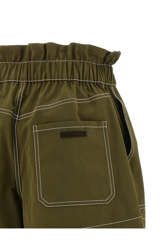 Gabardine shorts Green