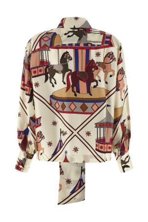 Lavallière collar shirt Multicolor