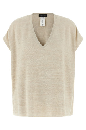 Lamé thread sweater Gold