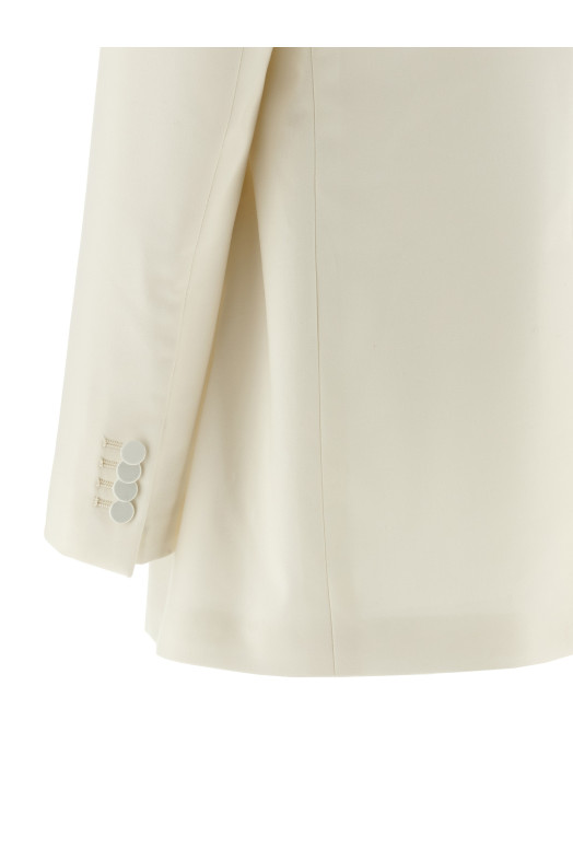 'Clarita' tuxedo dress White