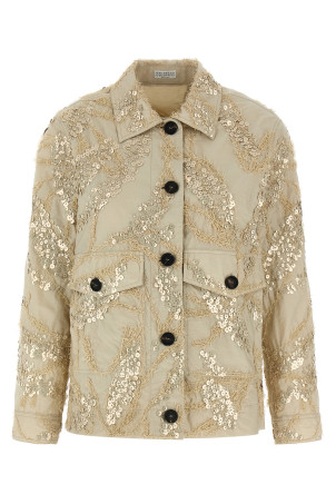 'Dazzling Seabed Embroidery' jacket Beige