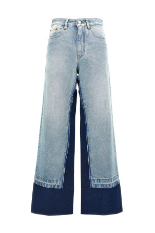 Contrast insert jeans BLUE