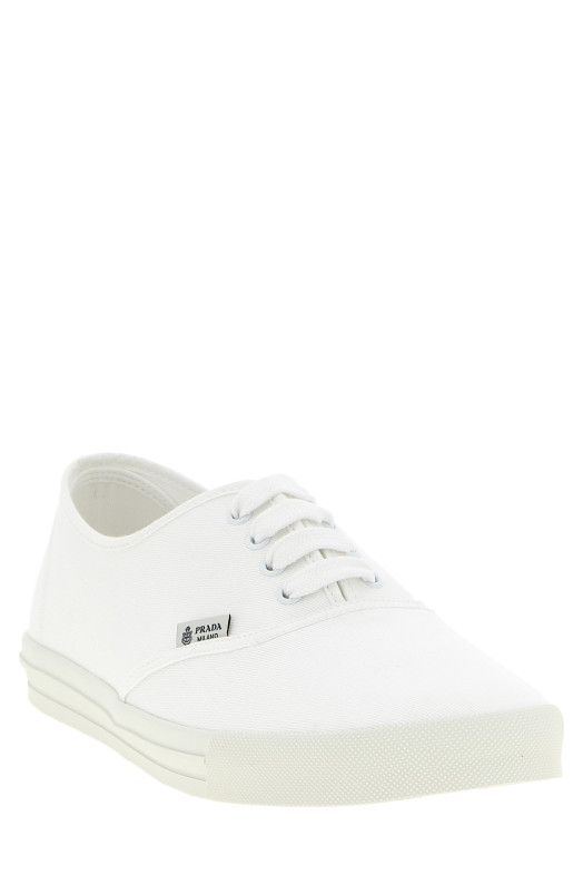 Cotton drill sneakers White