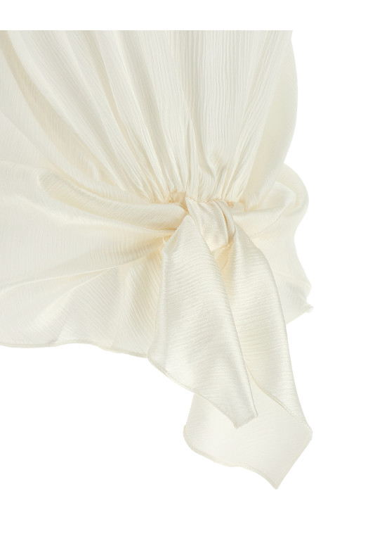 'Front Knot' top White