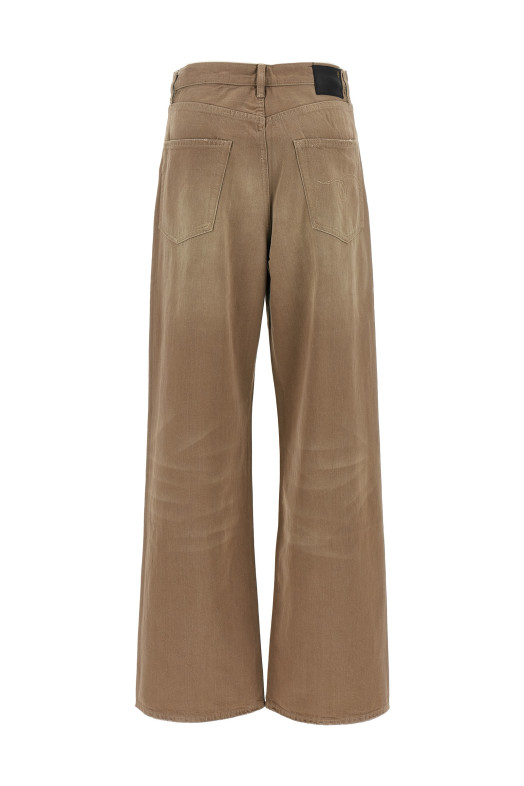 'Damon Pleated' jeans Brown