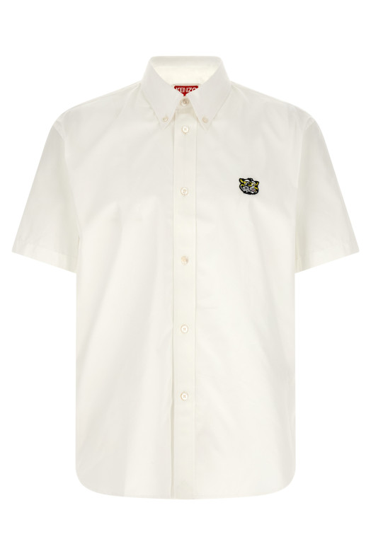 'Wild Tiger crest' shirt White