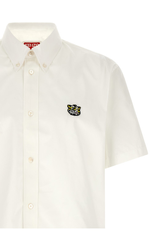 'Wild Tiger crest' shirt White