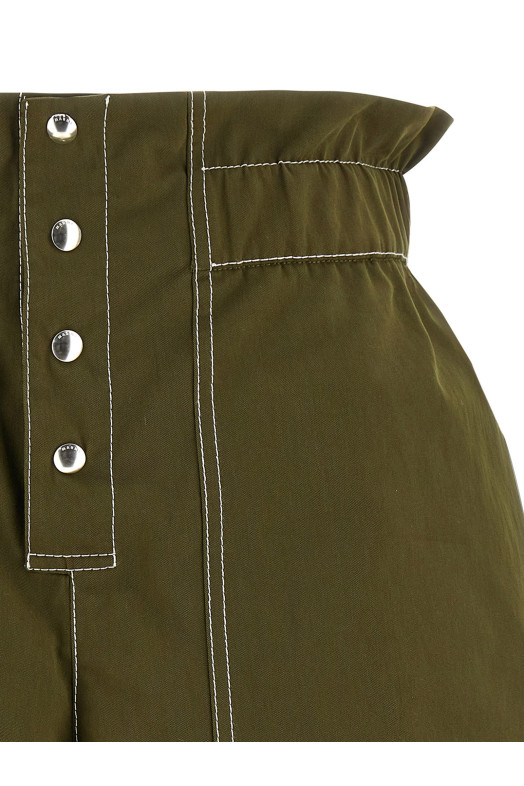 Gabardine shorts Green