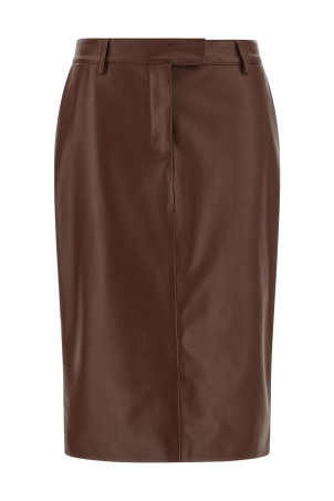 Leather skirt Brown