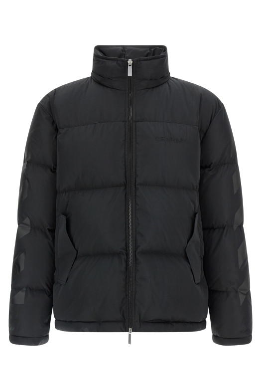 'Diagonal Arrow' down jacket Black