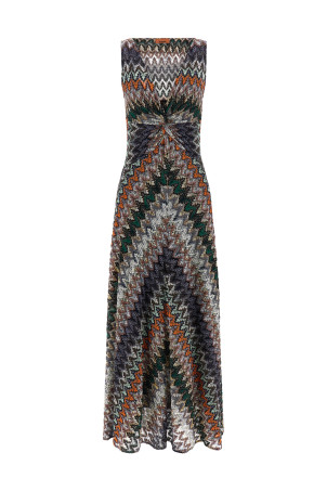 Lamé viscose dress Multicolor