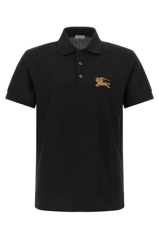 Embroidery polo shirt Black