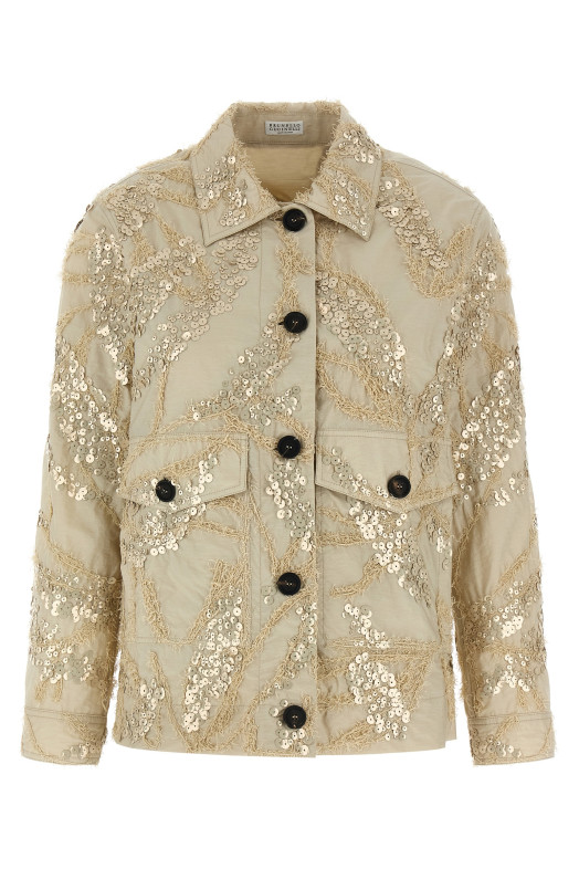 'Dazzling Seabed Embroidery' jacket Beige