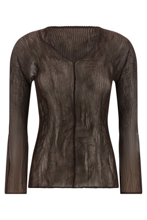 'Chiffon Twist 1' top Brown