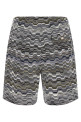 Irregular zigzag bermuda shorts Green