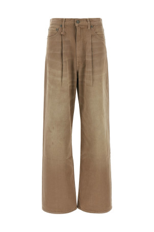 'Damon Pleated' jeans Brown