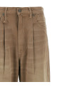 'Damon Pleated' jeans Brown