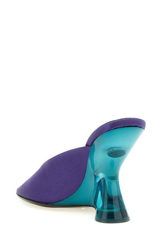 Satin mules Purple