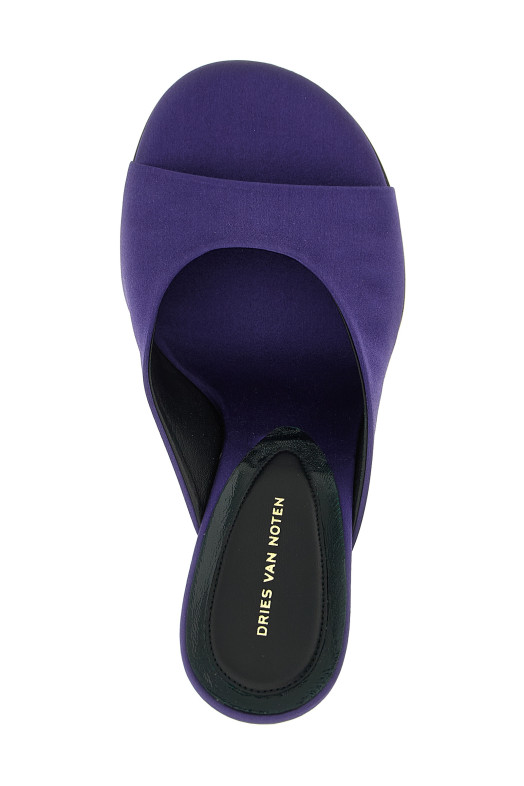 Satin mules Purple