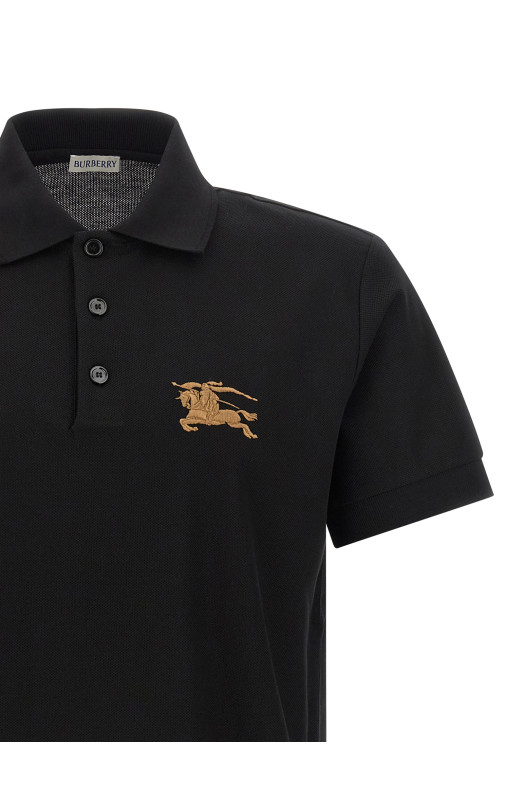 Embroidery polo shirt Black