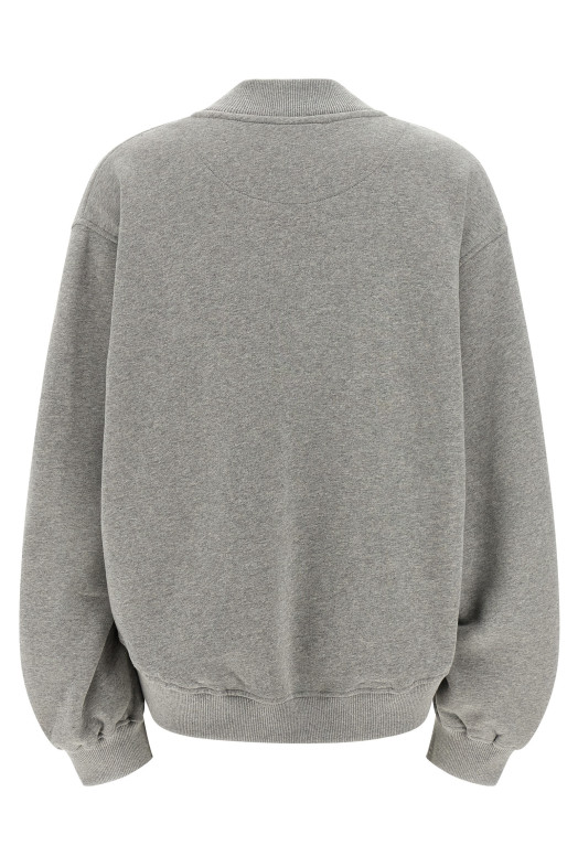 Logo embroidery sweatshirt Gray