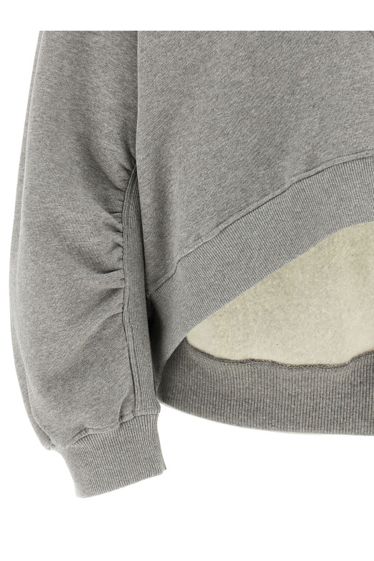 Logo embroidery sweatshirt Gray